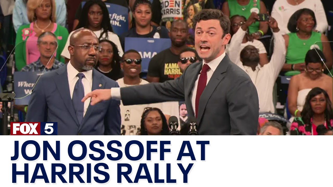 'Donald Trump is too scared to debate': Sen. Ossoff at Kamala Harri...